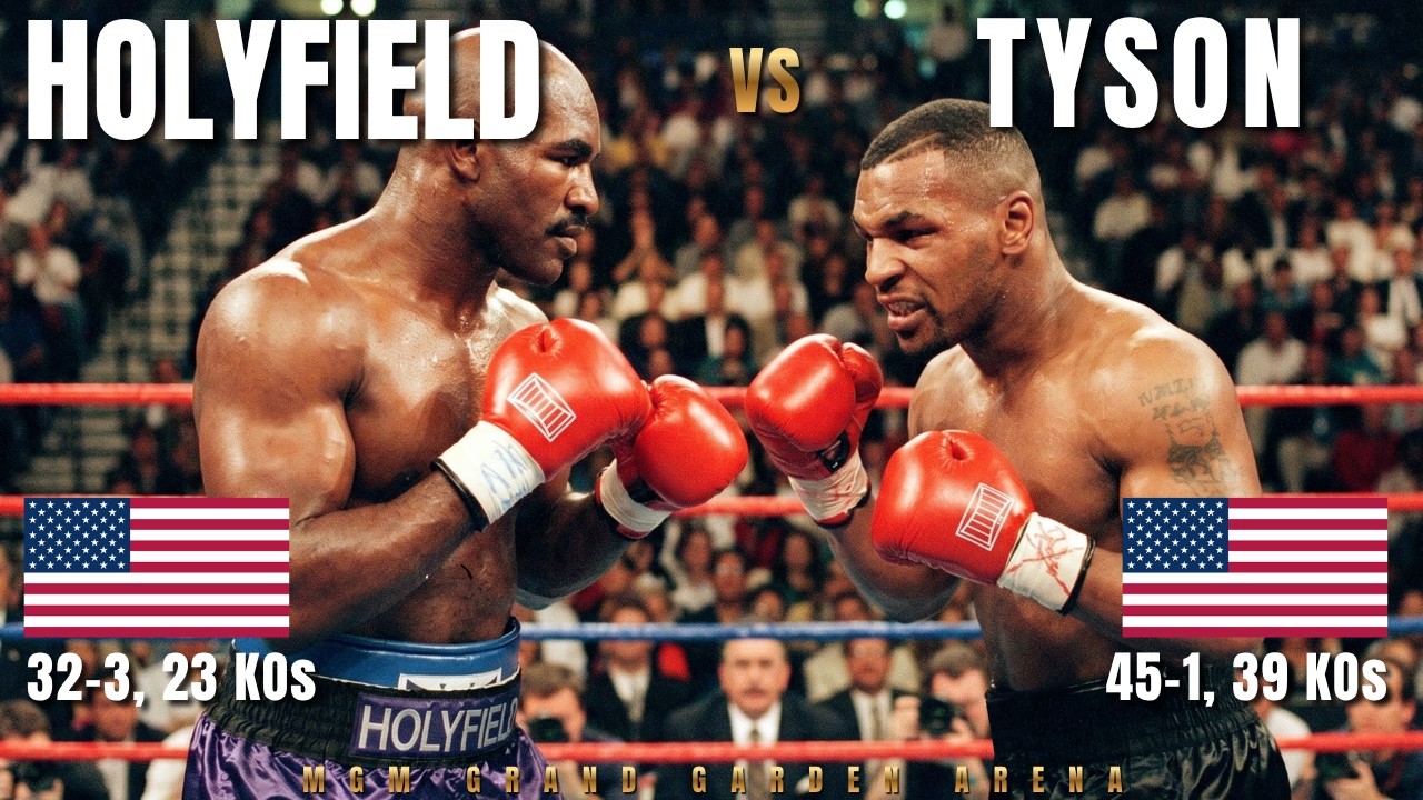 EVANDER HOLYFIELD (USA) vs MIKE TYSON (USA) Fight | EPIC BRAWL