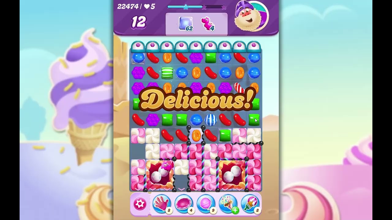 Candy Crush Saga Level 22474 background