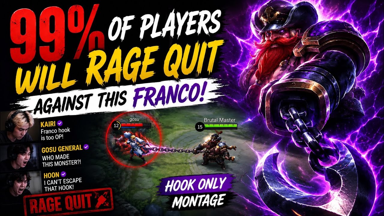 99% Players Rage Quit! đ€Ź Franco Hook Meresahkan MLBB | Mobile Legends