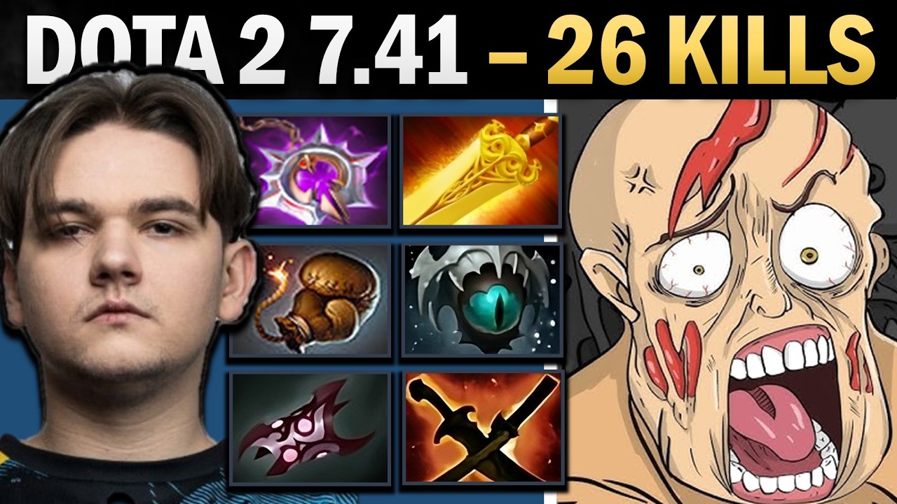 Lifestealer Dota 2 7.41 with 26 Kills and Skadi - Dota Gameplay