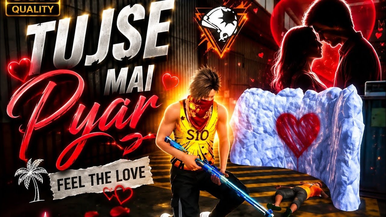 Tujhse Main Pyar Karu ❤️ | Free Fire Romantic Montage 🔥 1v4 Highlights | 4K Ultra HD