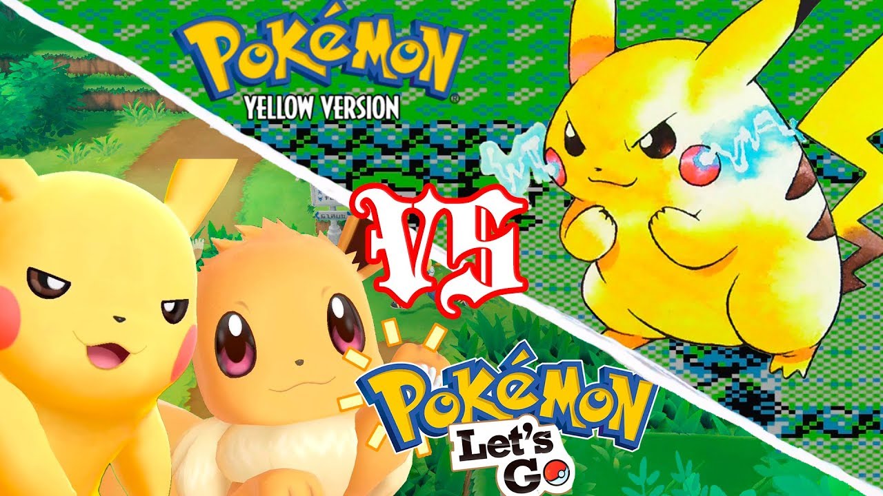 Pokemon Let's Go VS Pokemon Yellow REVIEW/COMPARISON background