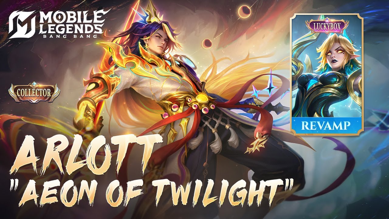 New Collector Skin | Arlott "Aeon of Twilight" | Mobile Legends: Bang Bang background