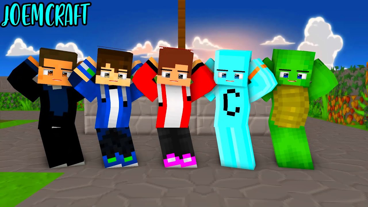 YOUTUBERS CRAFTEE, MAIZEN, APHMAU | GOMY GOMY DANCE | SHUFFLE DANCE - Minecraft Animation