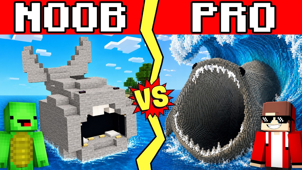 BLOOP Statue House Build Tutorial In Minecraft — JJ VS MIKEY Challenge — Maizen Parody