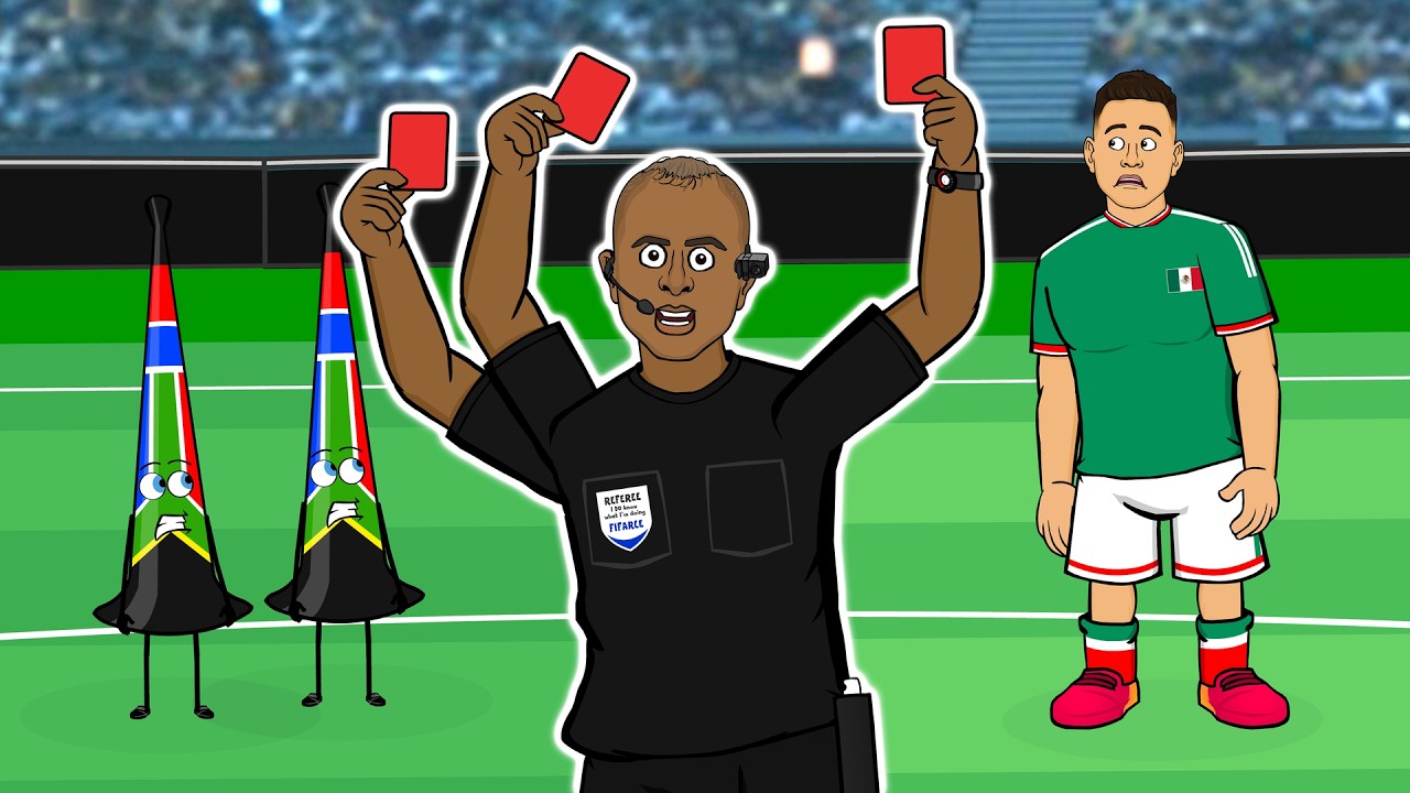 3 RED CARDS🏆 Mexico 2-0 South Africa - World Cup 2026