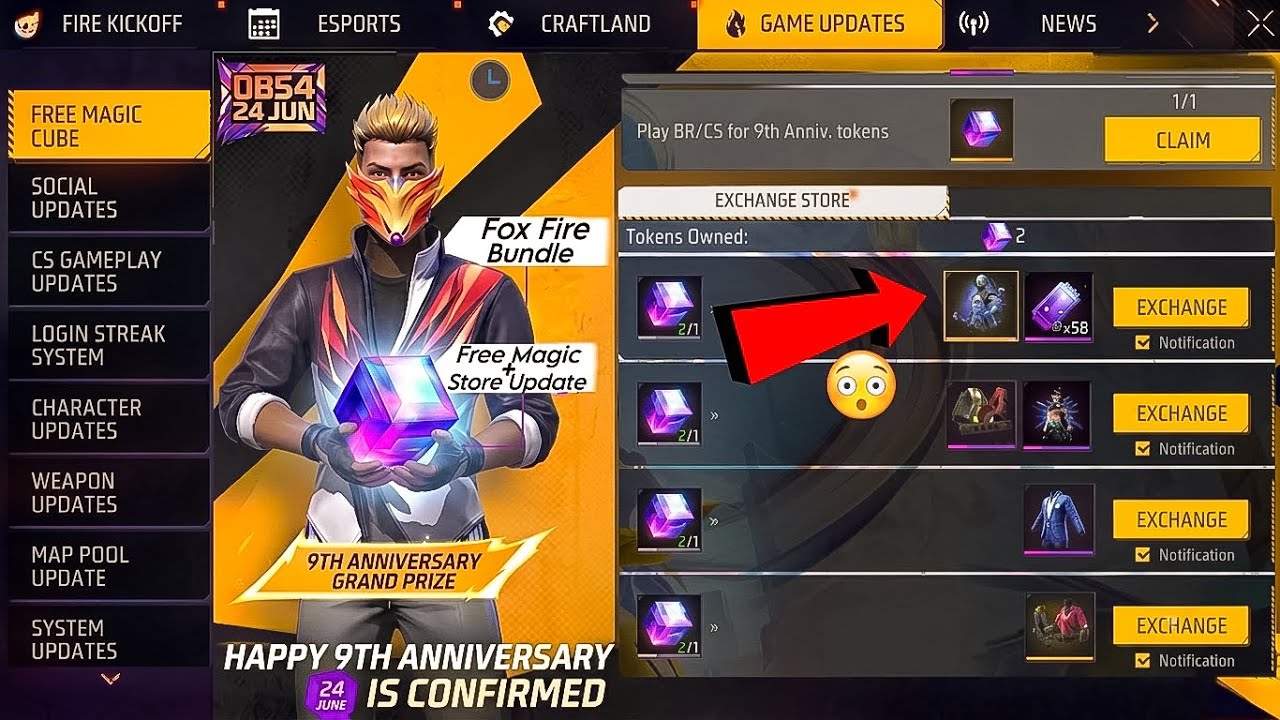 9th Anniversary Free Magic Cube + Rare Store Update π 9th Anniversary Free Rewards | FF New Event