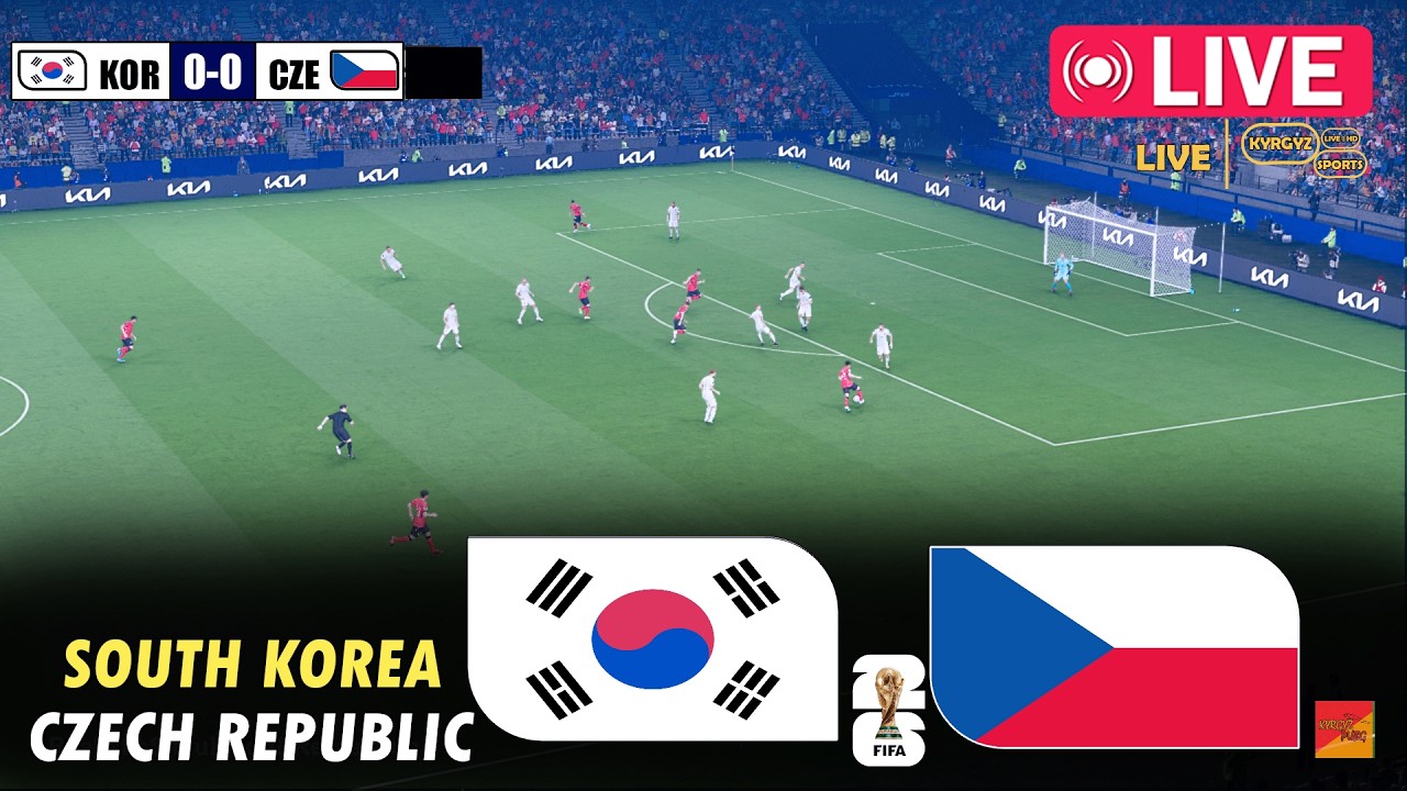 🔴LIVE : South Korea vs Czech Republic | eFootball PES 2021 Video Game Simulation PC background