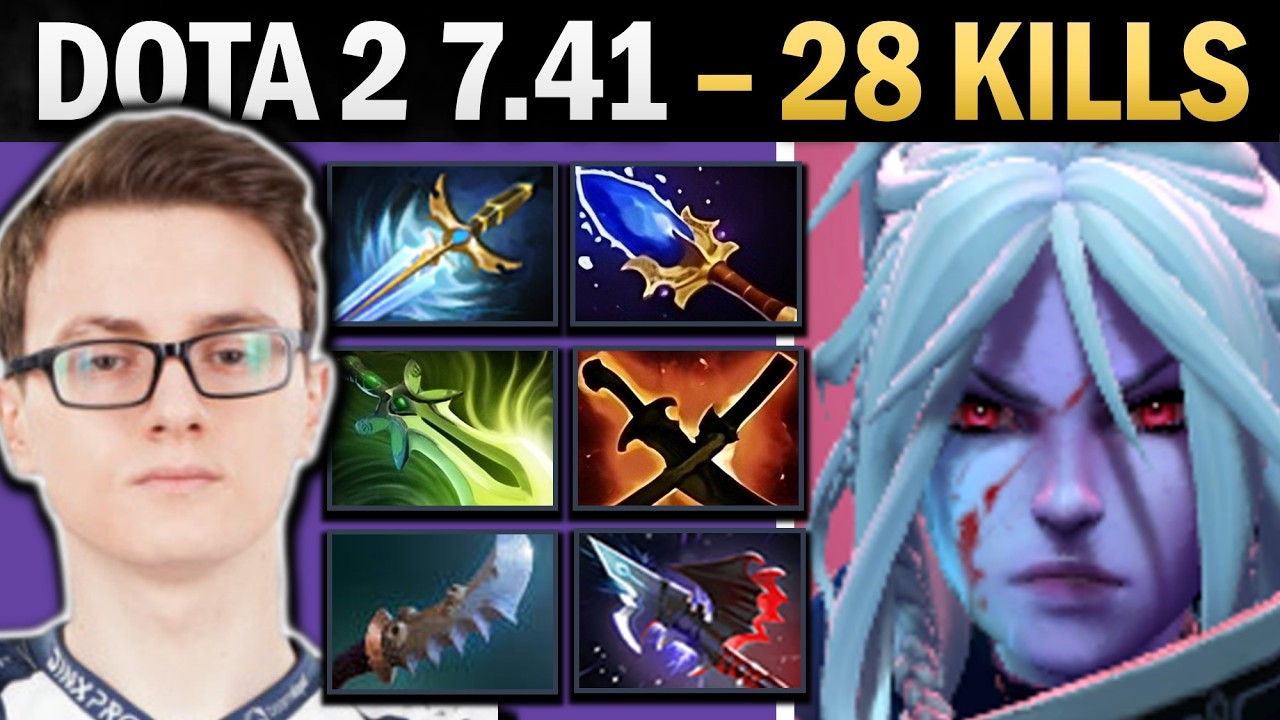 Drow Ranger Dota 2 7.41 with 28 Kills and SNY - Dota Gameplay