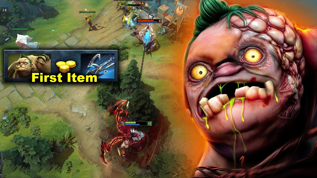 First Item Harpoon Pudge Brutal Right Click 32Kills Rampage | Dota 2