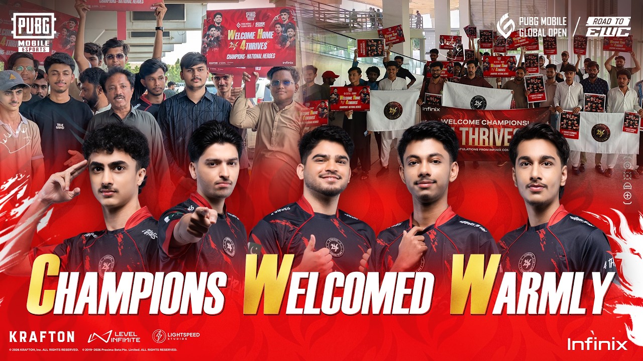 Welcome Home Champions! 4Thrives Esports has landed in PAKISTAN 🇵🇰