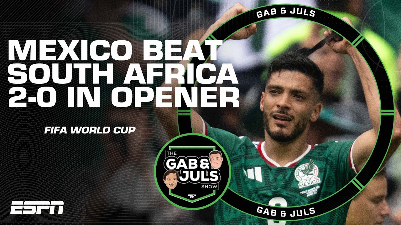 ‘THE PRESSURE WAS HIGH!’ Mexico opens World Cup campaign with 2-0 win vs. South Africa | ESPN FC background