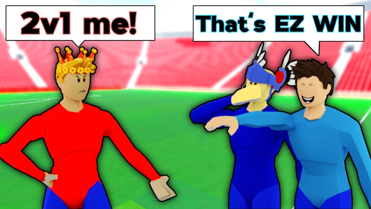 TOXIC Kids Were MAD... so I 1v2'd them (Realistic Street Soccer Roblox)