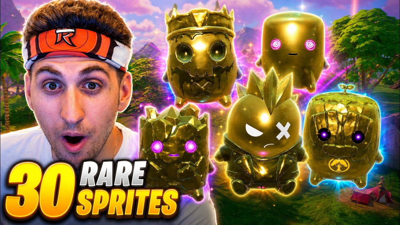 How I got 30 RARE Sprites in Fortnite...