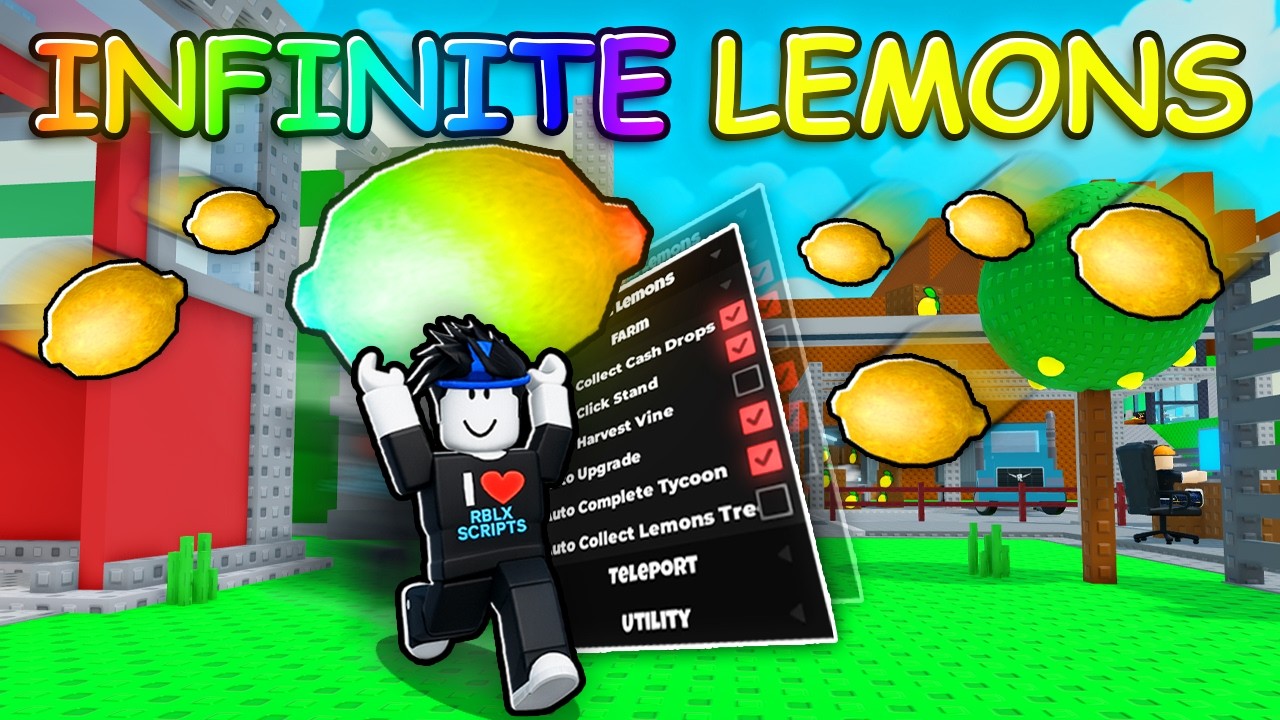 Using HACKS to Sell Lemons Script in Roblox.. backdrop