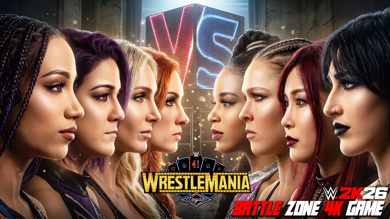 Rhea Ripley Ronda Rousey Iyo Sky Bianca Belair vs Sasha Banks, Bayley & Charlotte Flair Becky Lynch!