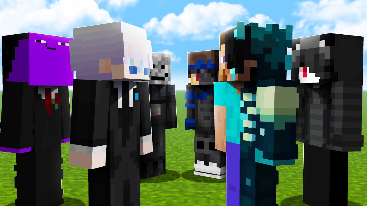 Minecraft Retired Pros VS New Pros - (Who's Better) backdrop