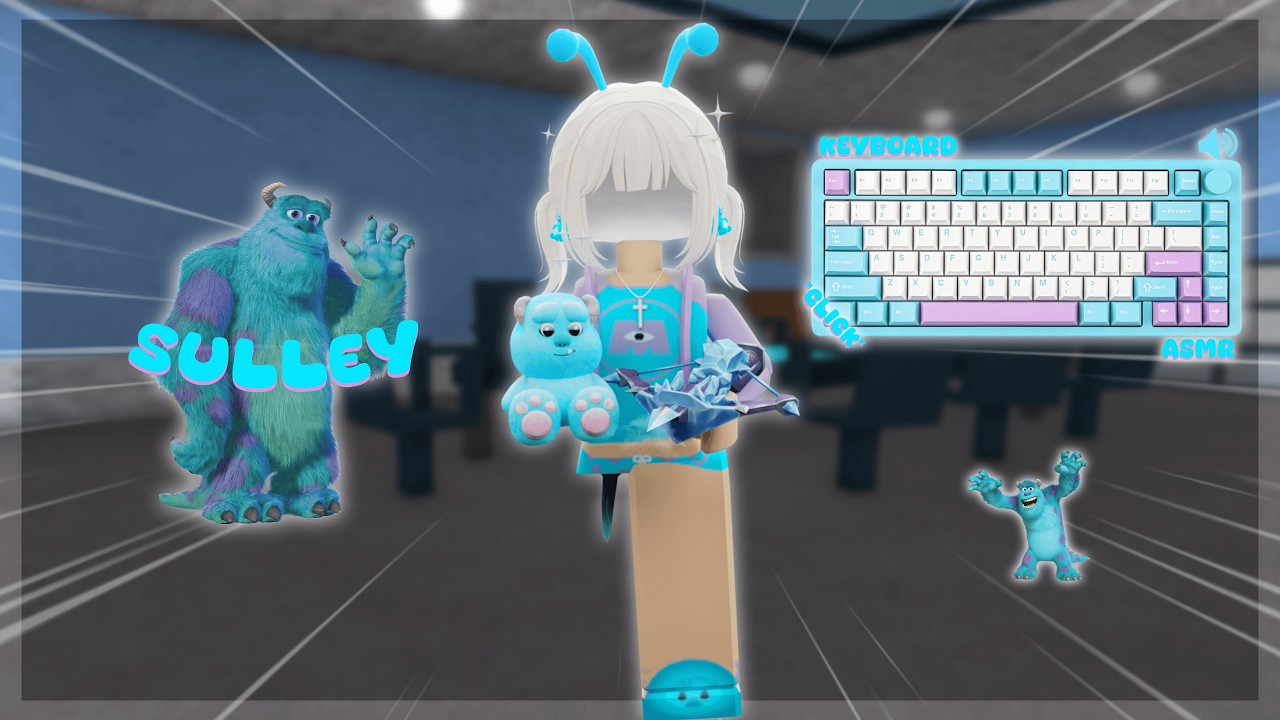 PLAYING MM2 AS SULLEY *Keyboard ASMR*