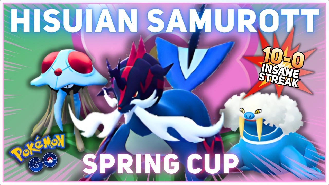 10-0 STREAK with Hisuian Samurott 🌸 | Spring Cup Pokemon GO