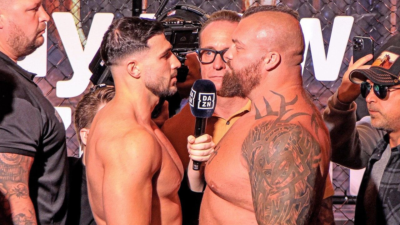 Tommy Fury vs. Eddie Hall • FULL WEIGH IN & FINAL FACE OFF | DAZN Boxing
