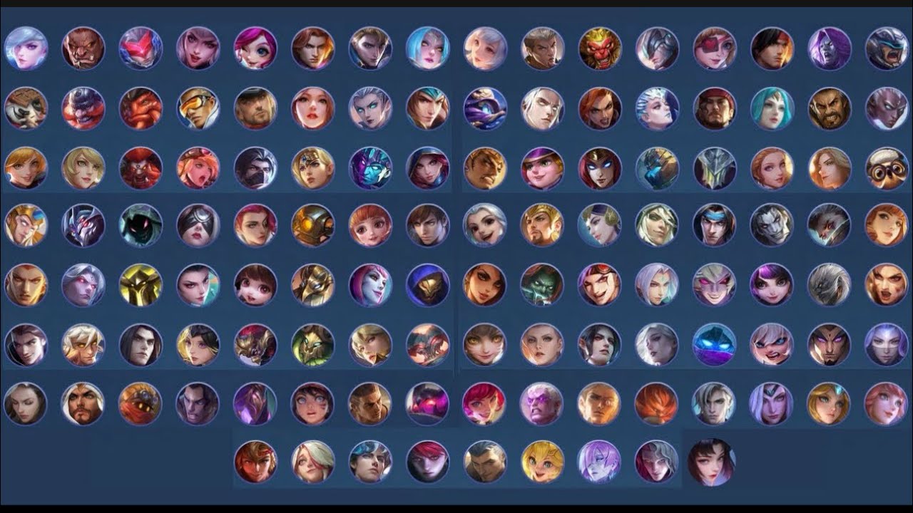 Mobile Legends Bang Bang (2016 - 2024) all heroes background
