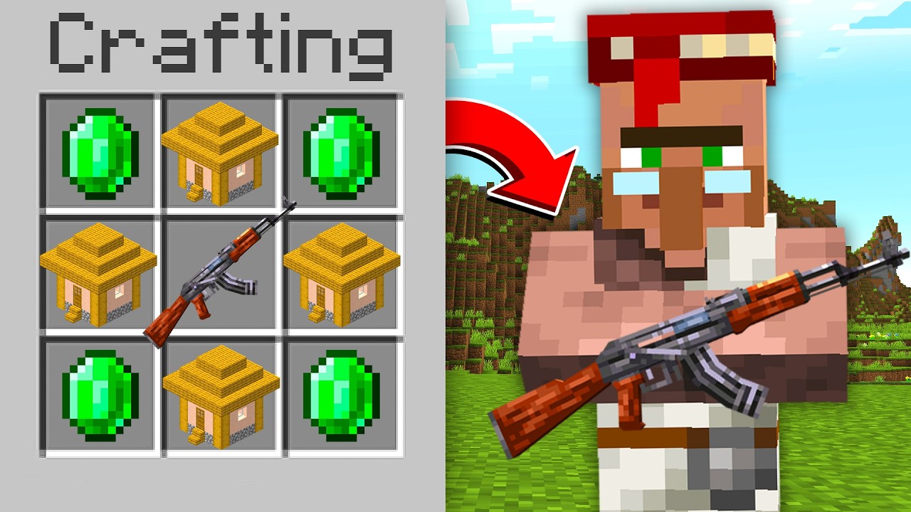 Minecraft, But I can CRAFT OP Villagers...
