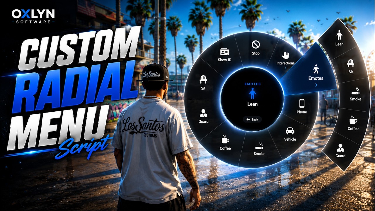 FiveM Script | Radial Menu Customized ESX/QBCORE/QBOX