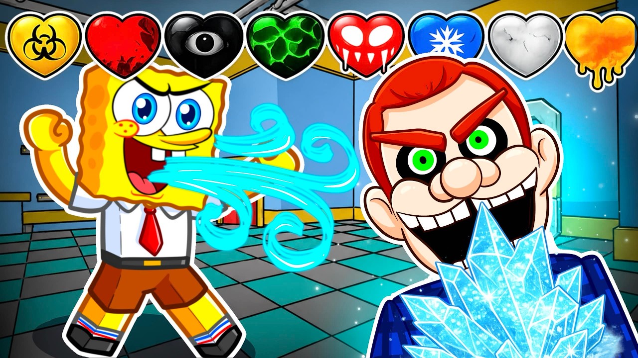 SpongeBob Escape MR FUNNY but CUSTOM HEARTS (Roblox) backdrop