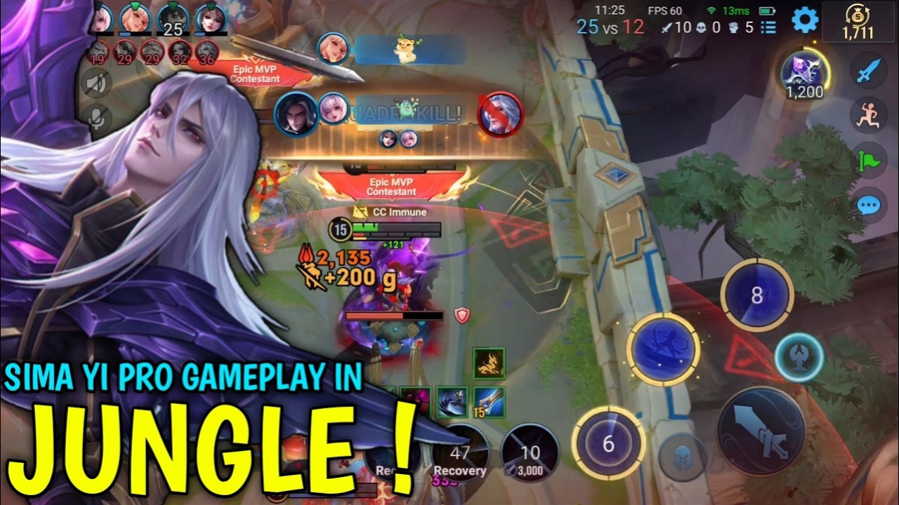 Honor Of Kings : Sima Yi Pro Jungle Gameplay | Broken Build Sima Yi - HOK