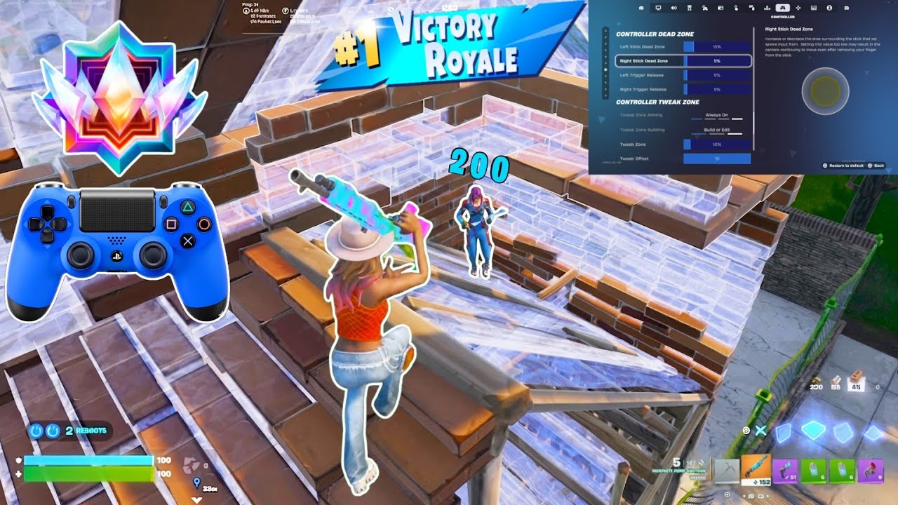 *SEASON 3* Peterbot Console Settings + Tweak Zone Fortnite Reload Unreal Gameplay on PS5 Slim