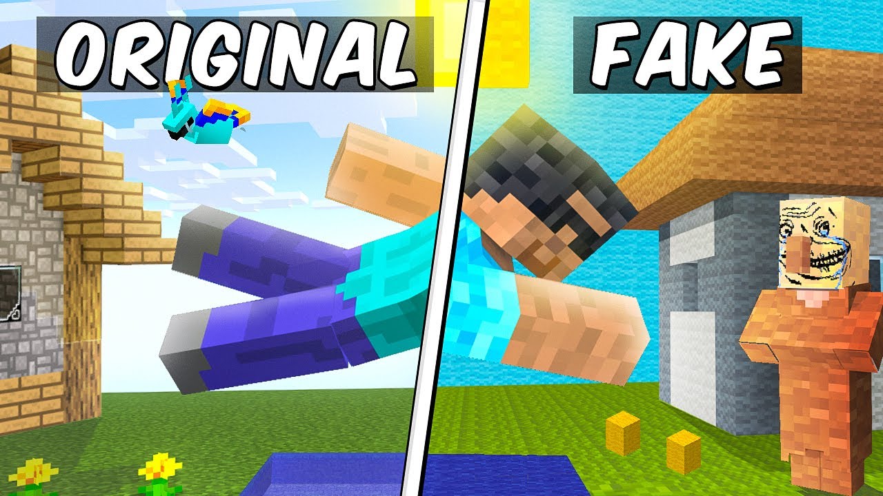 I GOT TRAPPED INSIDE MINECRAFT FAKE EDITION! background