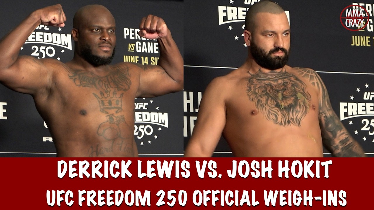 UFC Freedom 250 Official Weigh Ins: Derrick Lewis & Josh Hokit