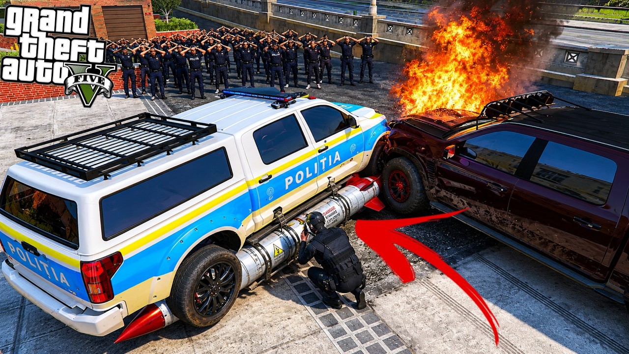 AM PUS O RACHETA SUB MASINA DE POLITIE! • FIVEM EP.1 background