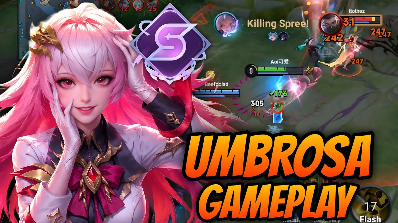 UMBROSA CLASH LANE GAMEPLAY USING A CHINESE PRO BUILD! | HONOR OF KINGS