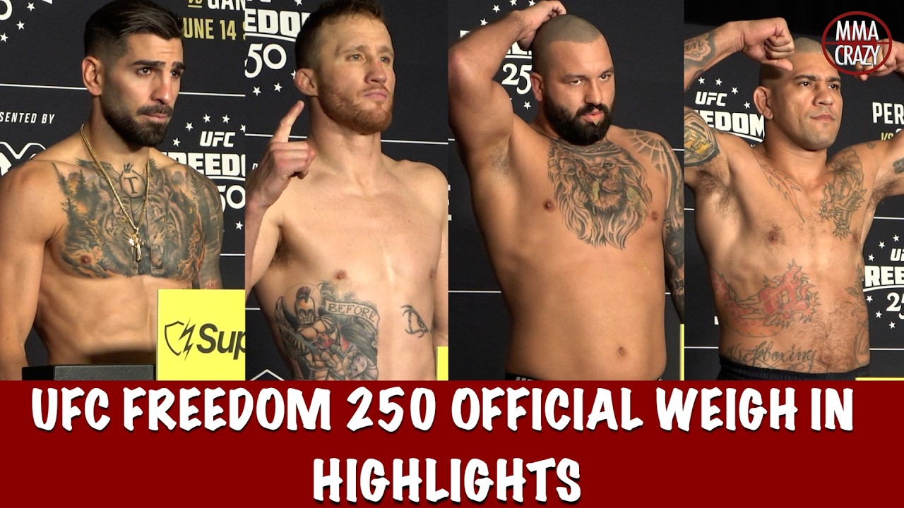 UFC Freedom 250: Official Weigh-in Highlights, NO WEIGHT MISSES