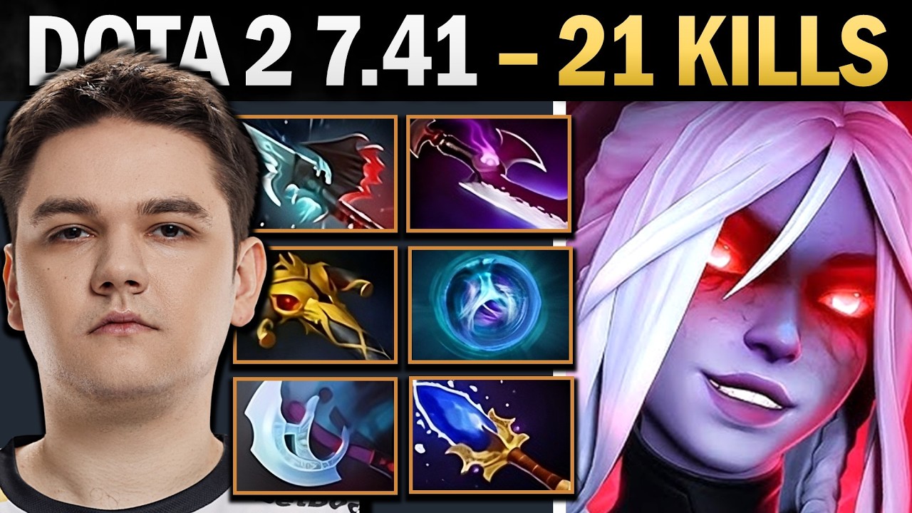 Drow Ranger Dota 2 7.41 with 21 Kills and Pike - Dota Gameplay