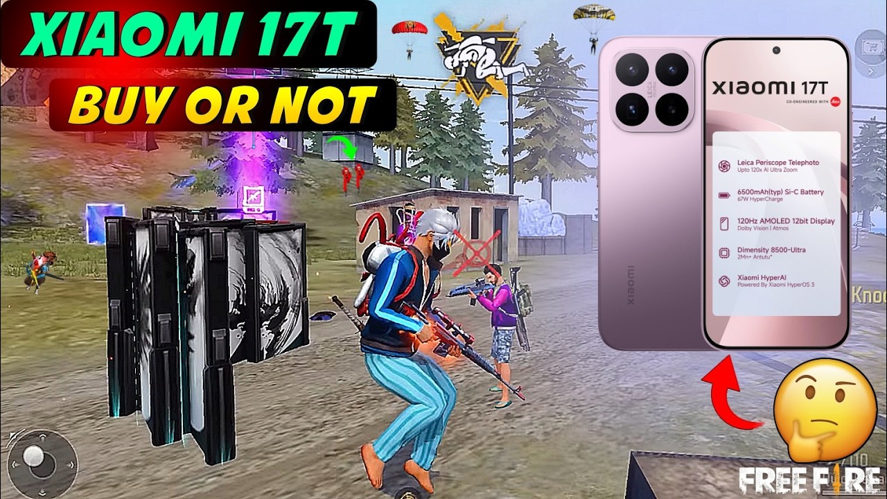 Xiaomi 17T Free Fire Test π΅| Xiaomi 17T Gaming test β‘& Xiaomi 17T Bgmi test | Xiaomi 17T Review π³