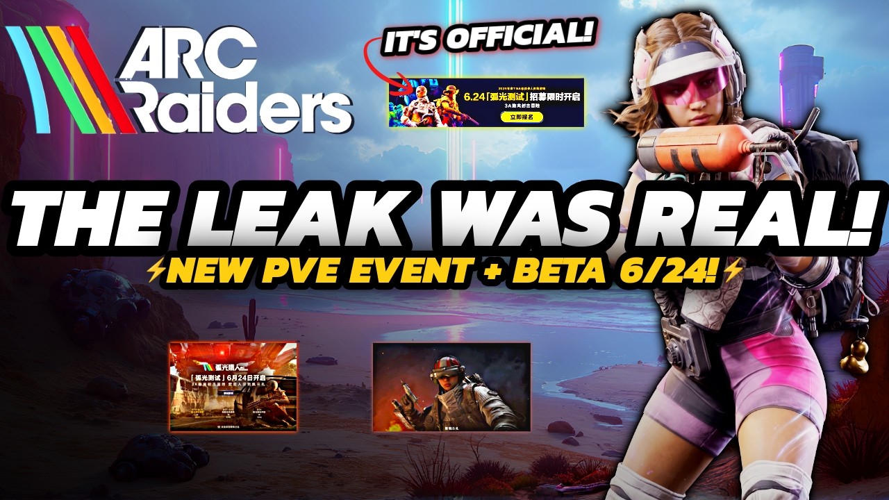 Arc Raiders - NEW Beta + PvE Event EXPLAINED | Leak Now OFFICIAL (June 24) background