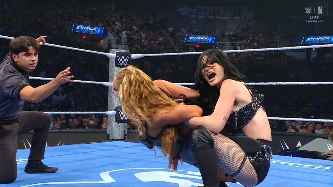 (2/2) Brie Bella & Paige vs Fatal Influence: SmackDown June 12 2026 background