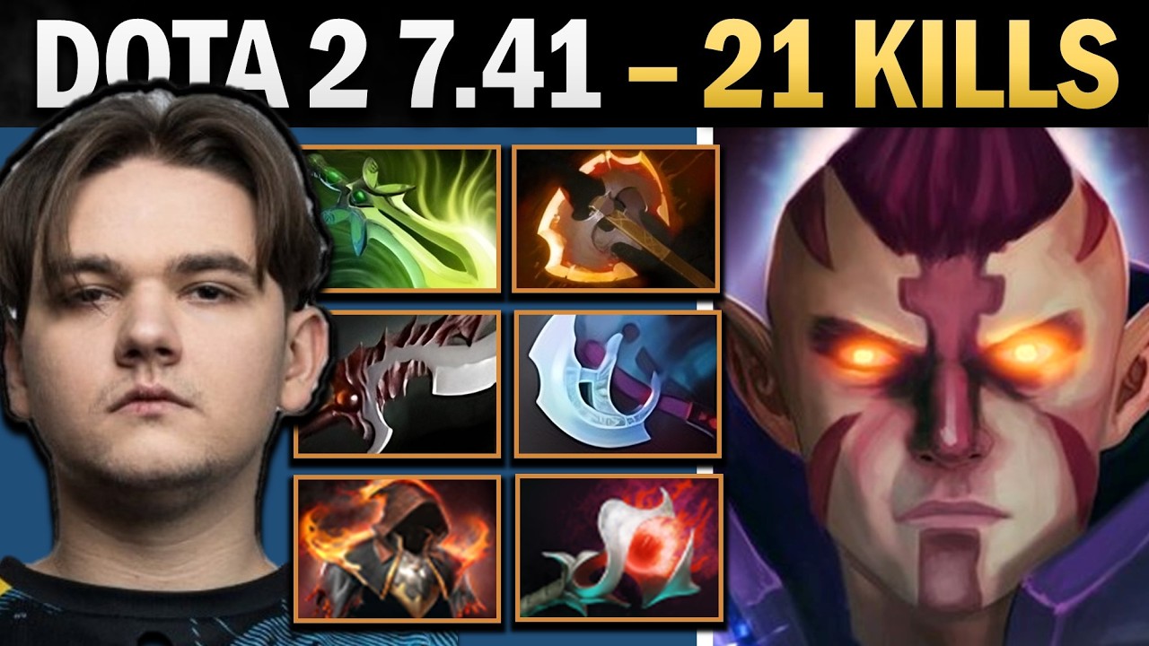 Anti-Mage Dota 2 7.41 with Orchid and 21 Kills - Dota Gameplay backdrop