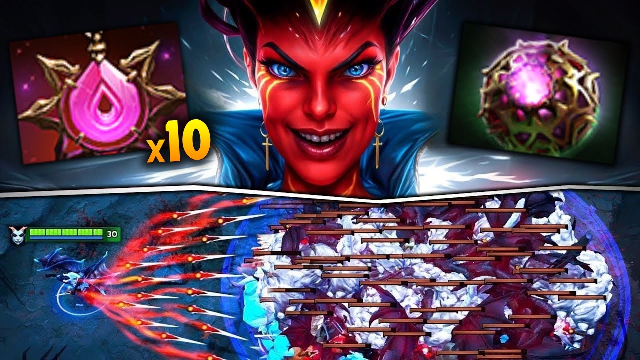WTF Mode Queen of Pain 0 Cooldown🔥🔥🔥32 Kills One Shot Meta | Dota 2 Gameplay background