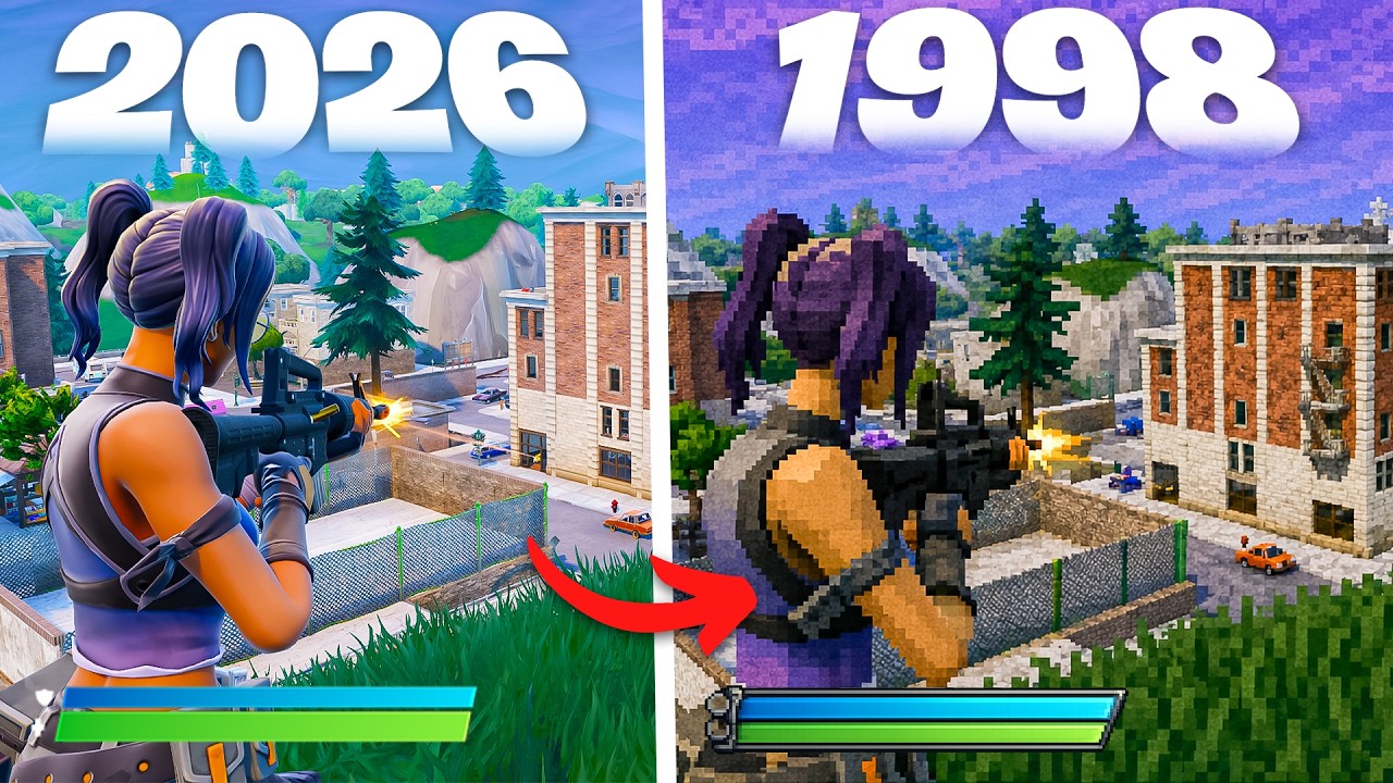 Ich habe FORTNITE zu einem PLAYSTATION 1 SPIEL gemacht