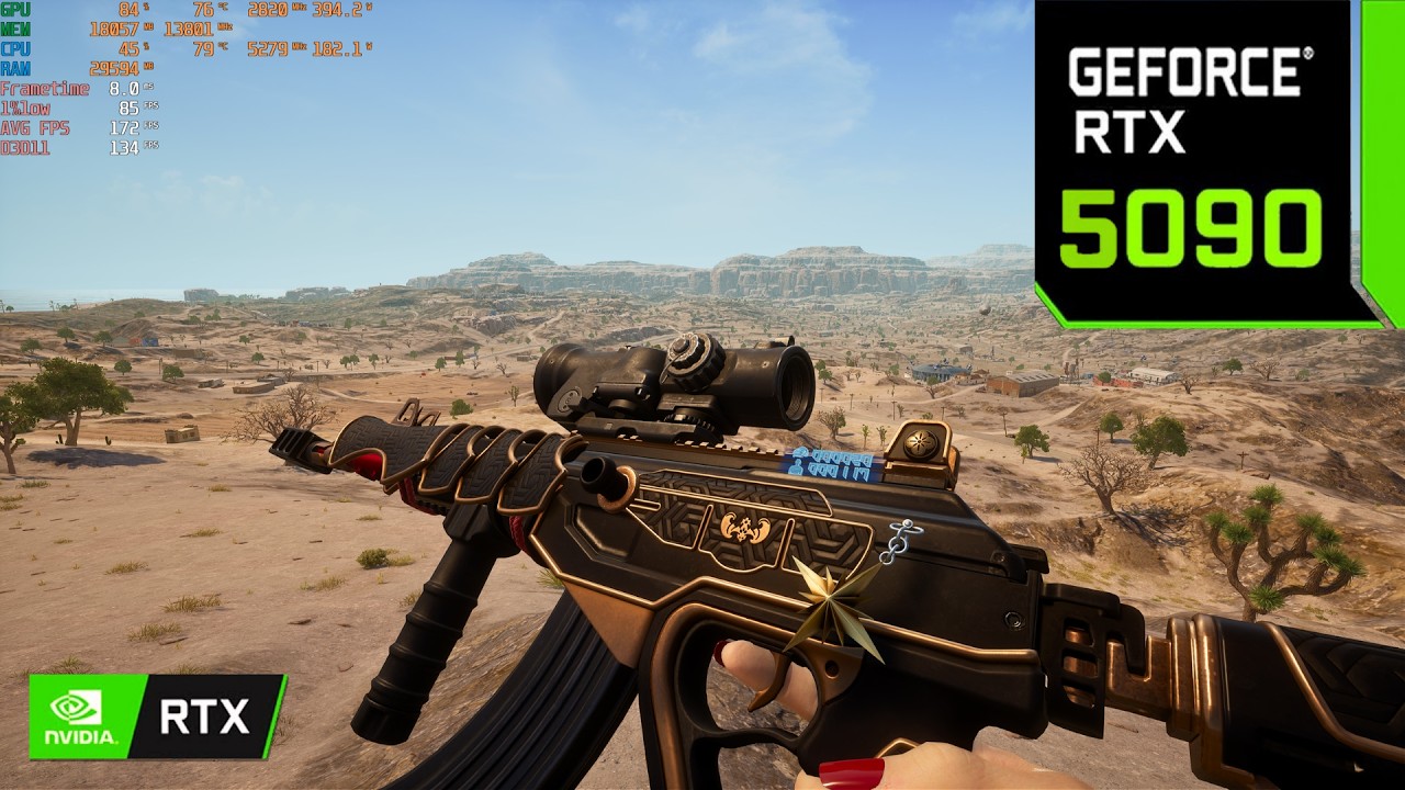 PUBG 4K Max Settings: RTX 5090 - i9 14900K - 128GB RAM | Miramar - ACE32 & Dragunov Gameplay