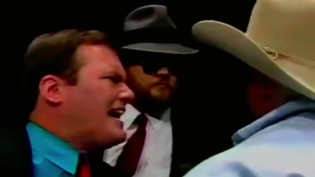 Jim Cornette Confronts Dusty Rhodes. NWA 1987 background
