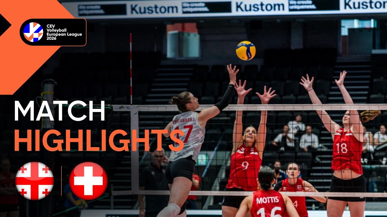 Highlights | Georgia vs. Switzerland | CEV Volleyball European League 2026 | Women backdrop