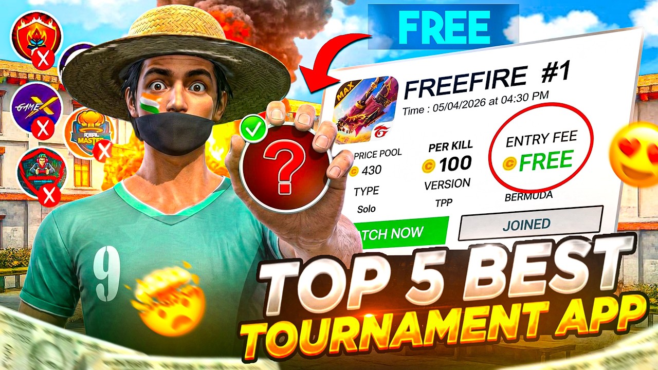Top 5 Best Tournament Apps ЁЯТ░ЁЯФе | Entry тВ╣0 ЁЯдп Per Kill тВ╣10 ЁЯдС | Best Free Tournament Apps ЁЯШН