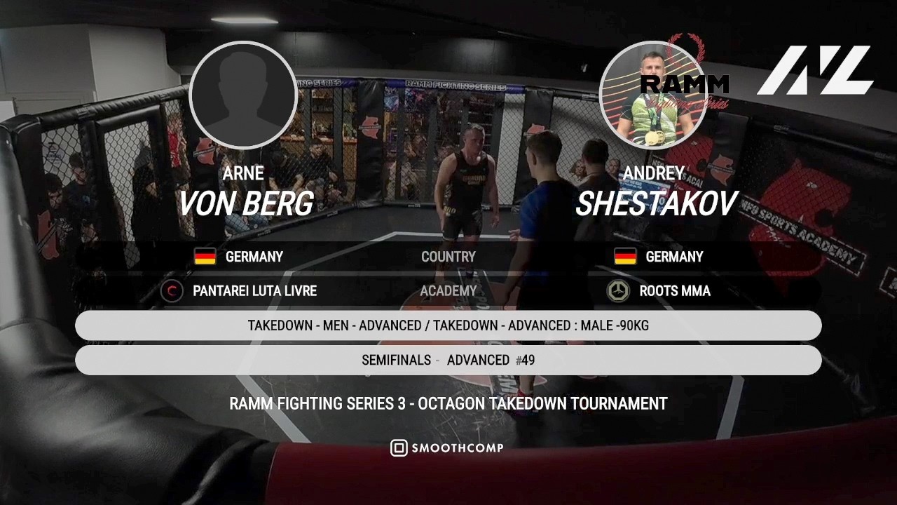 Arne von Berg vs. Andrey Shestakov | Advanced -90kg Semifinal | RAMM TAKEDOWN TOURNAMENT