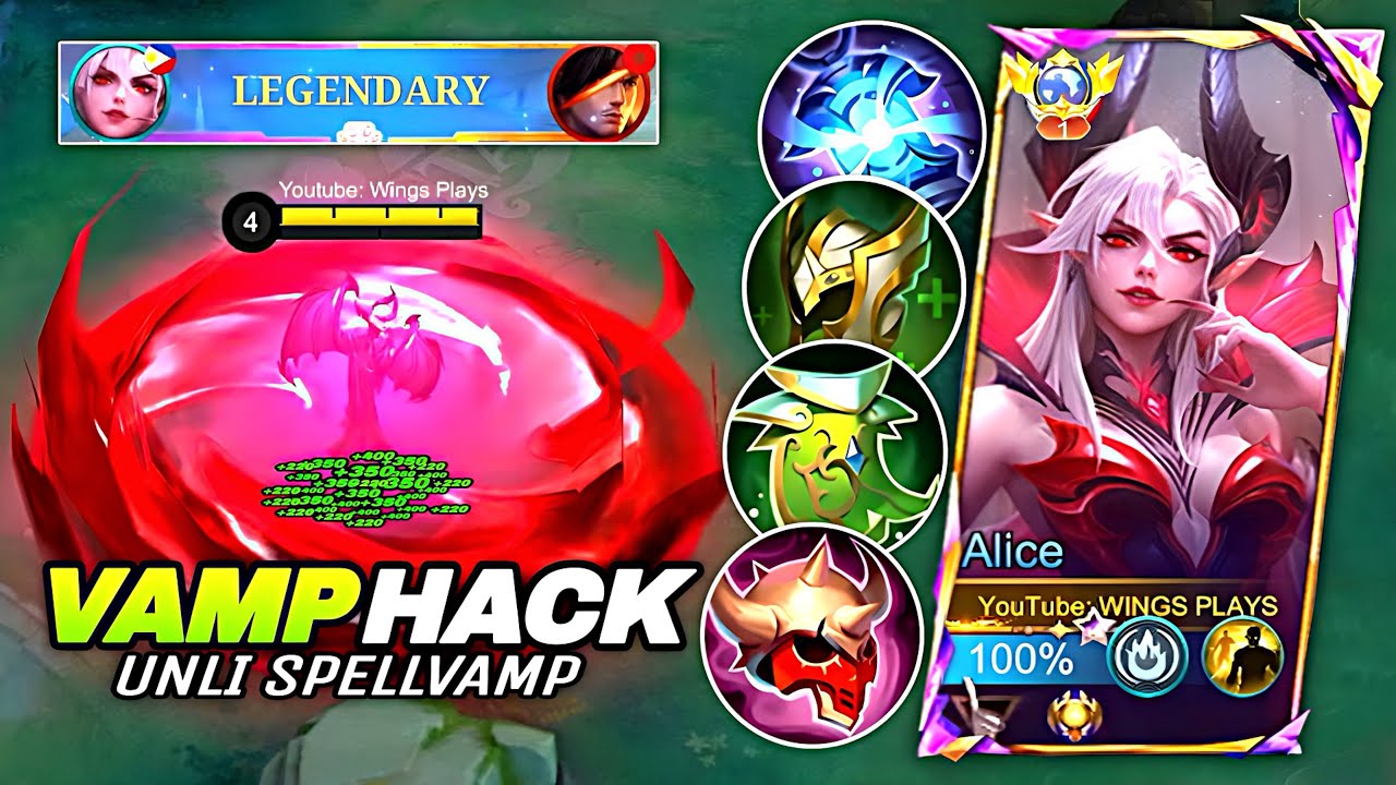 100% MUST-TRY ALICE BUILD! đ± IMMORTAL VAMPIRE META IS BACK | MLBB 2026
