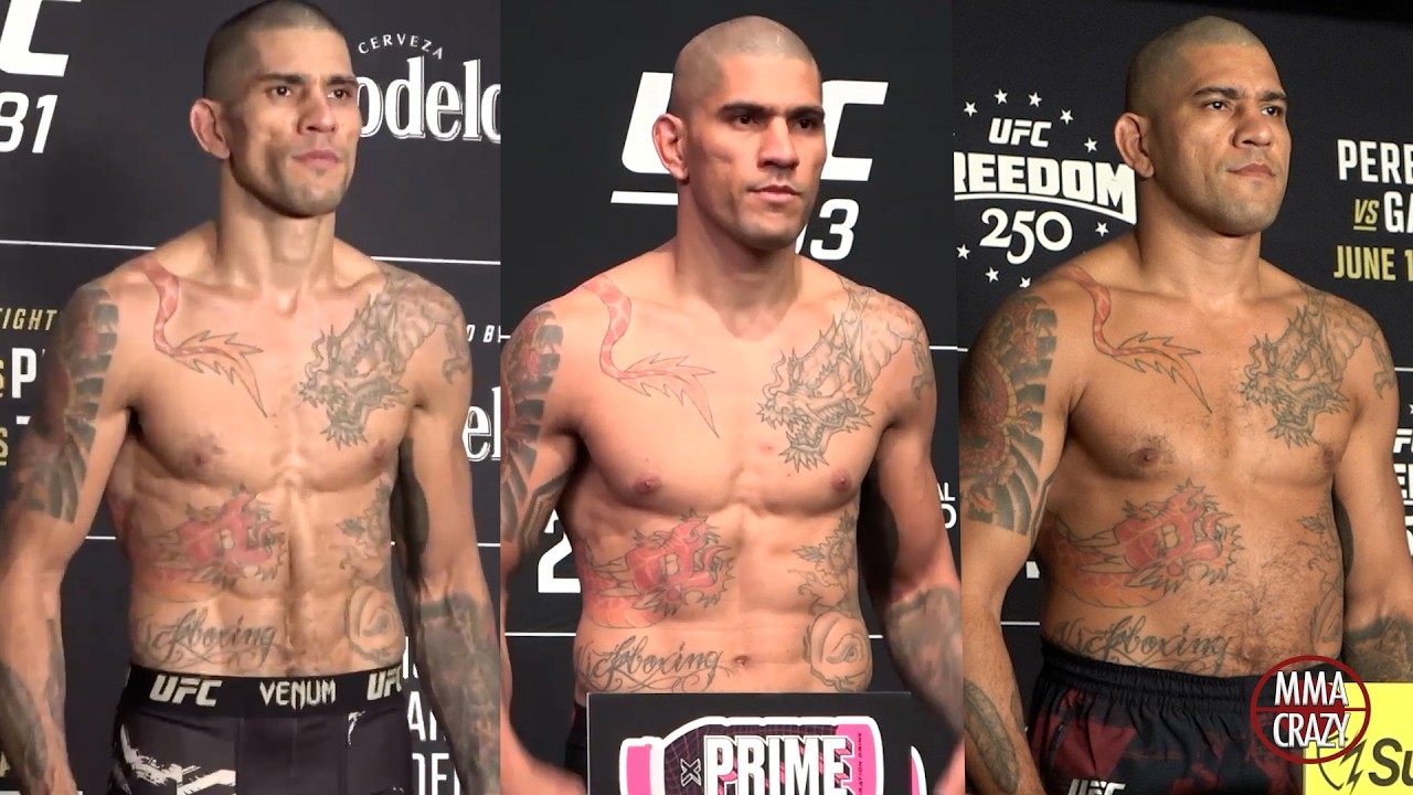 Alex Pereira weigh in Highlights from UFC Middleweight to Heavyweight