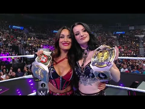 Paige & Brie Bella VS Fatal Influence 1/2